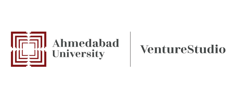 Ahmedabad University and VentureStudio logos